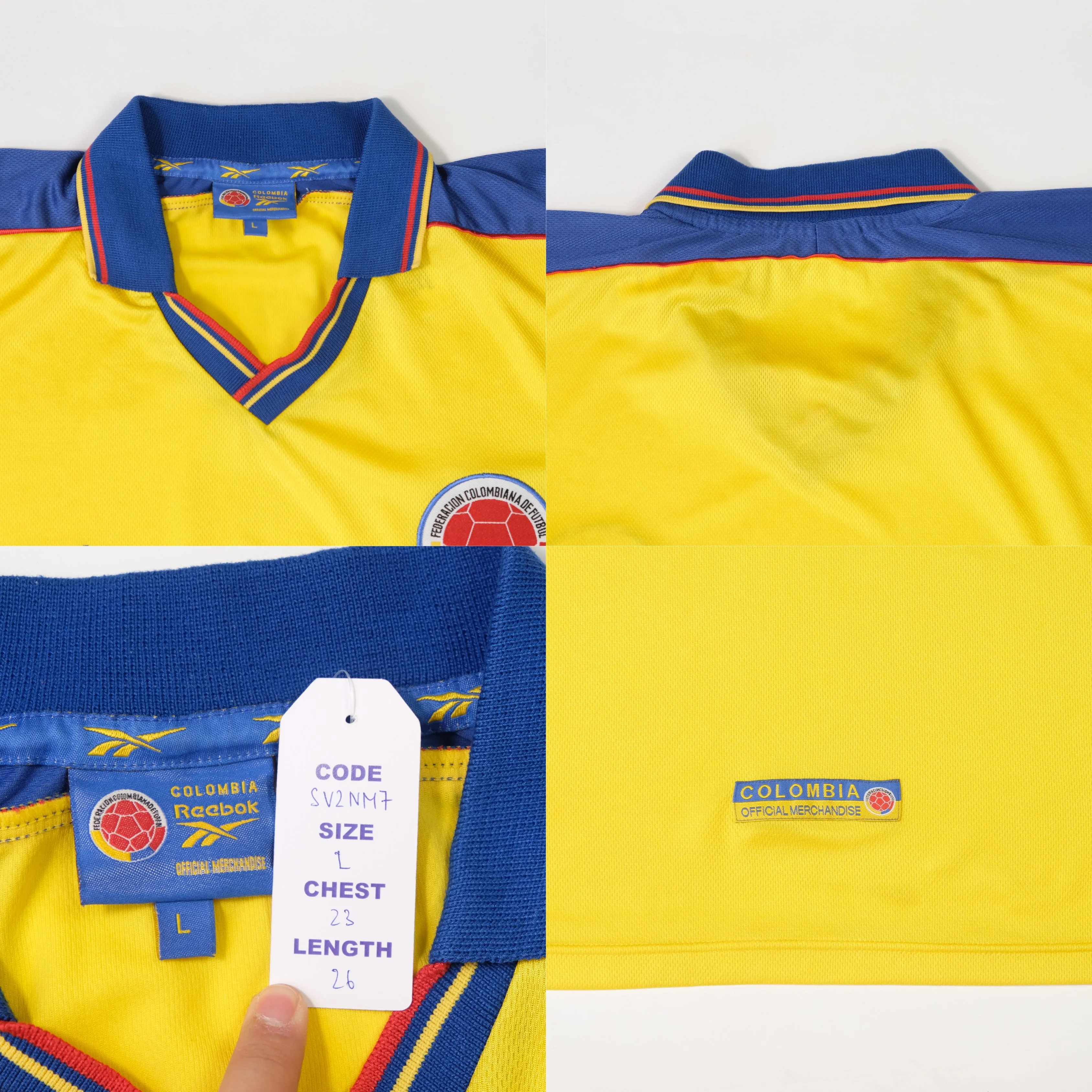 1998/00 Colombia Home Shirt Reebok (L)