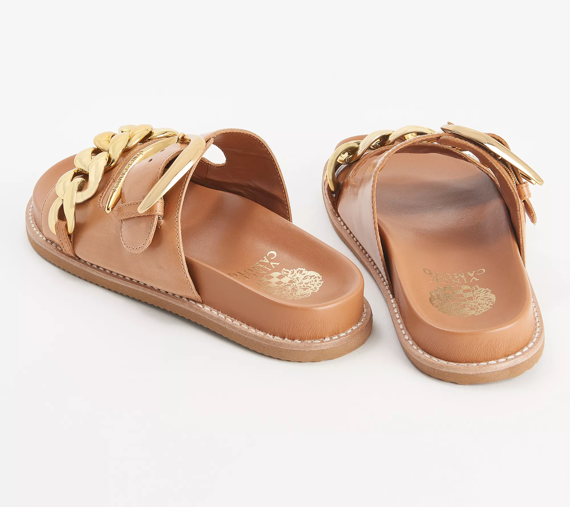 "As Is" Vince Camuto Leather Slide Sandals - Kenedys