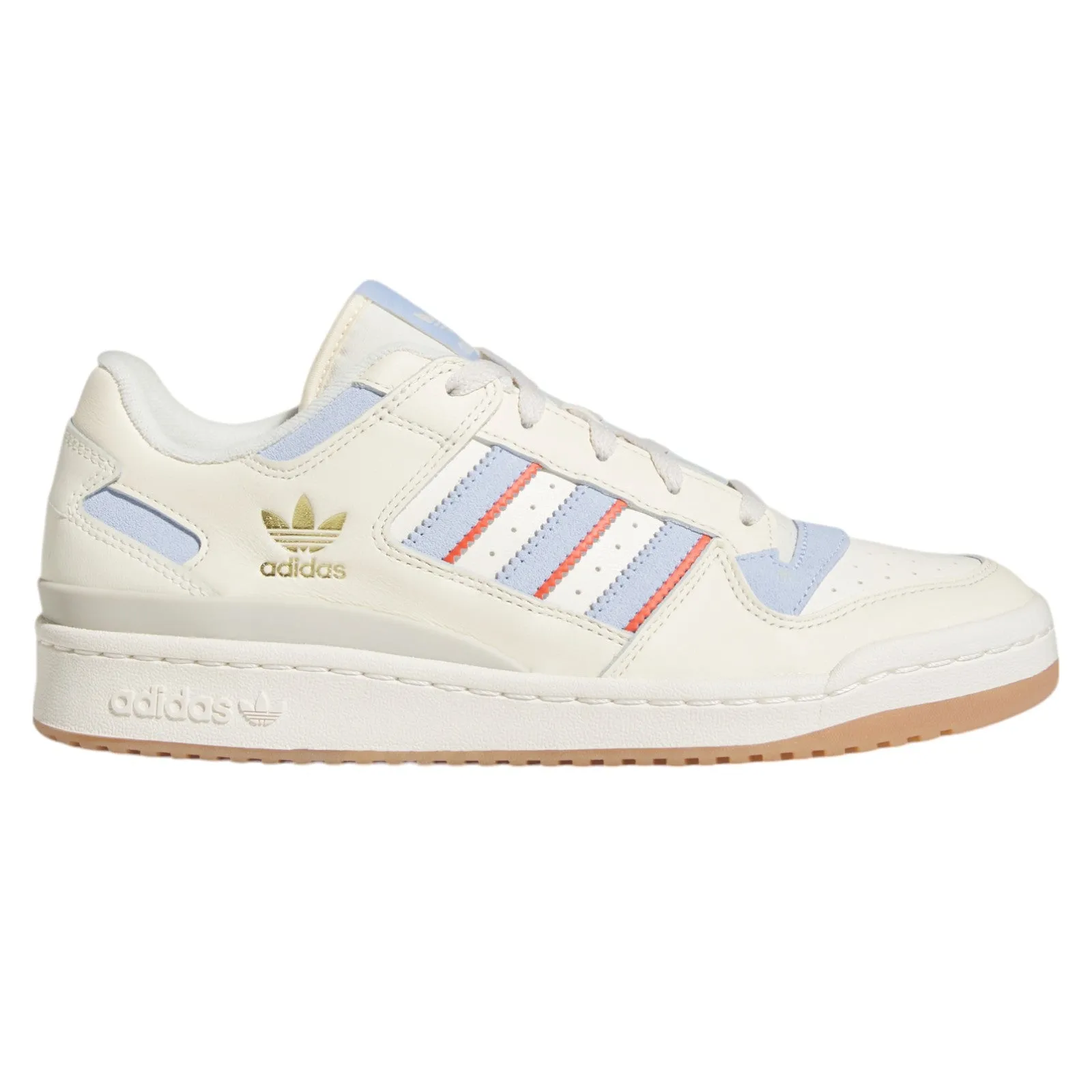 adidas Originals Unisex Forum Low Classic Shoes - Cream White / Blue Dawn / Preloved Red