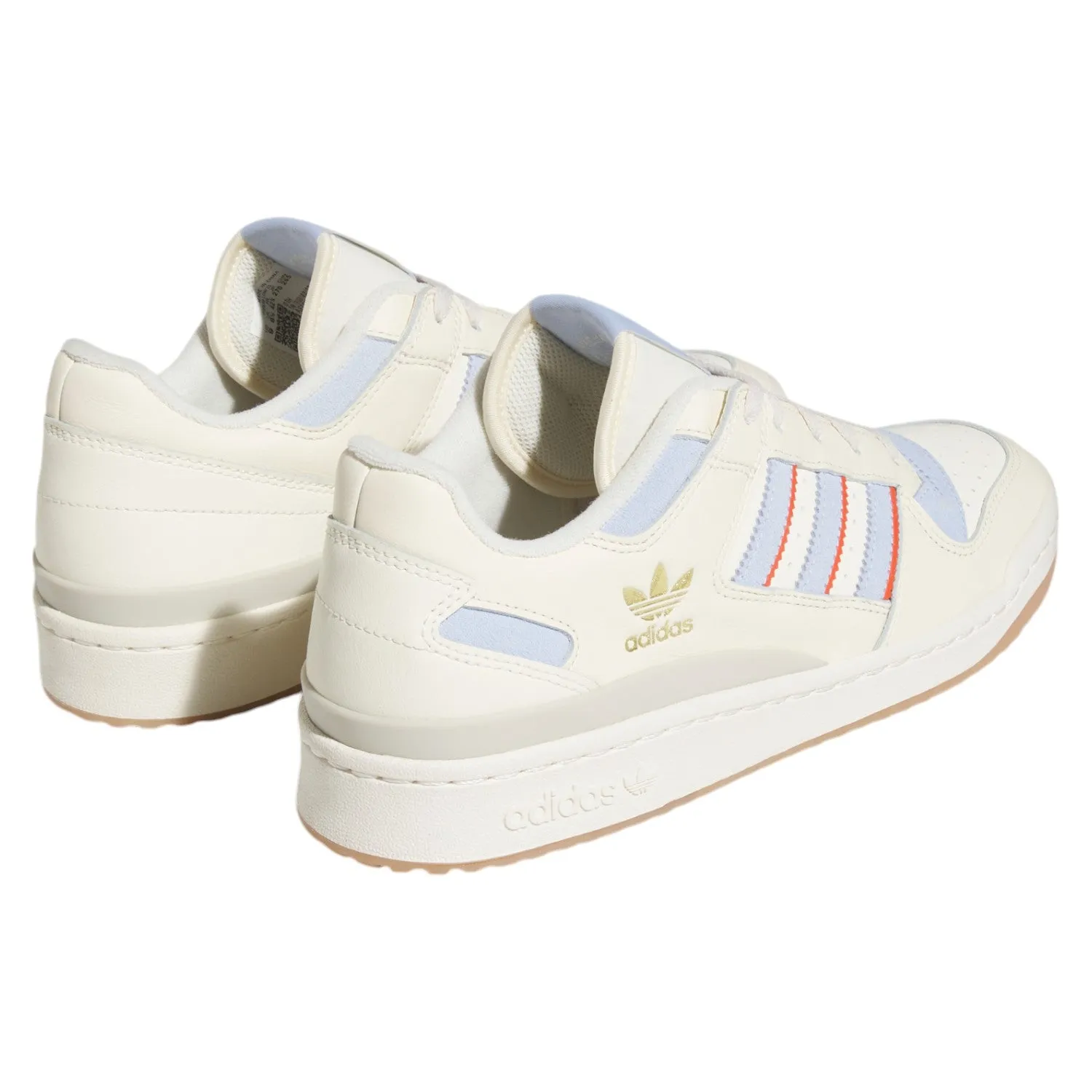 adidas Originals Unisex Forum Low Classic Shoes - Cream White / Blue Dawn / Preloved Red