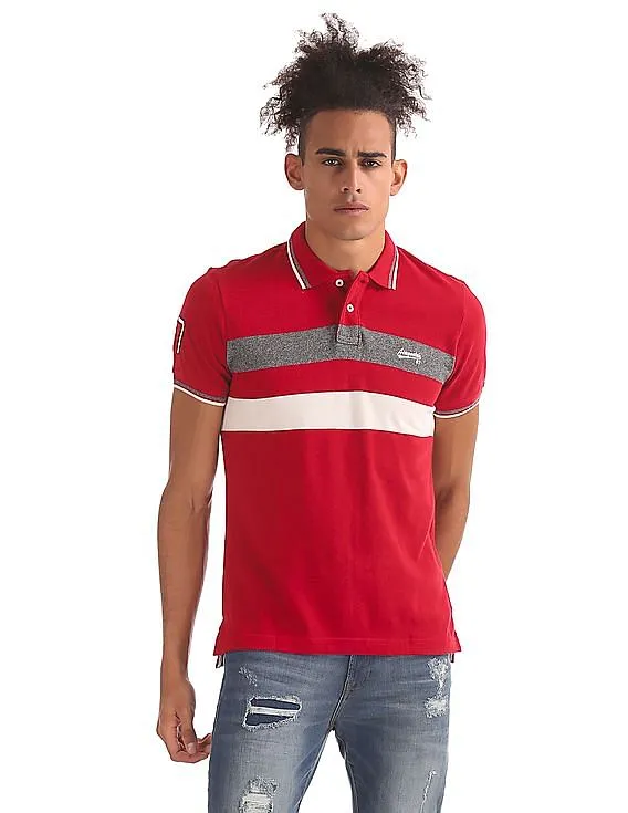 Aeropostale Regular Fit Stripe Polo Shirt