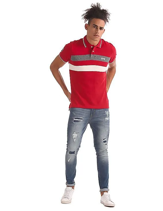 Aeropostale Regular Fit Stripe Polo Shirt