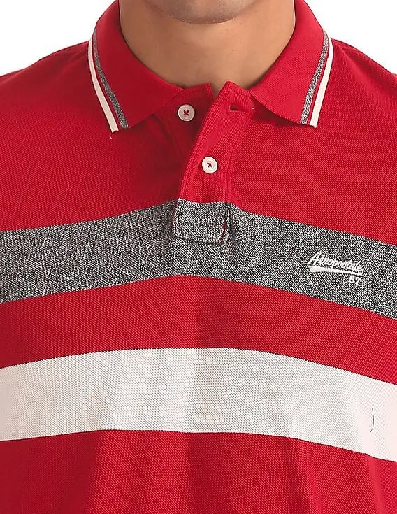 Aeropostale Regular Fit Stripe Polo Shirt