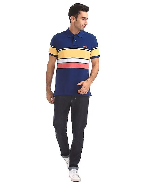 Aeropostale Regular Fit Striped Polo Shirt