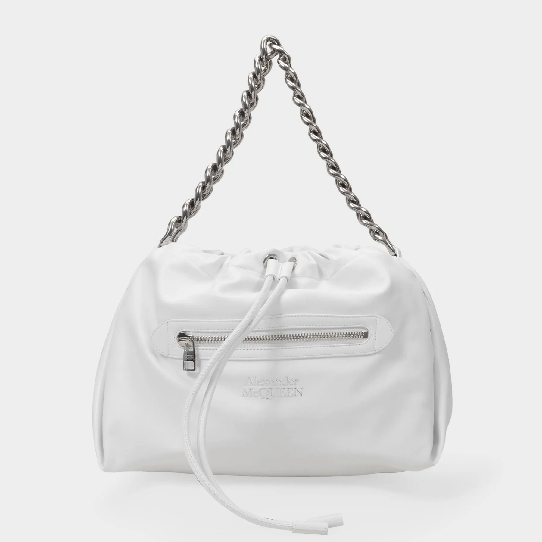 Alexander McQueen  The Ball Bag in White Leather