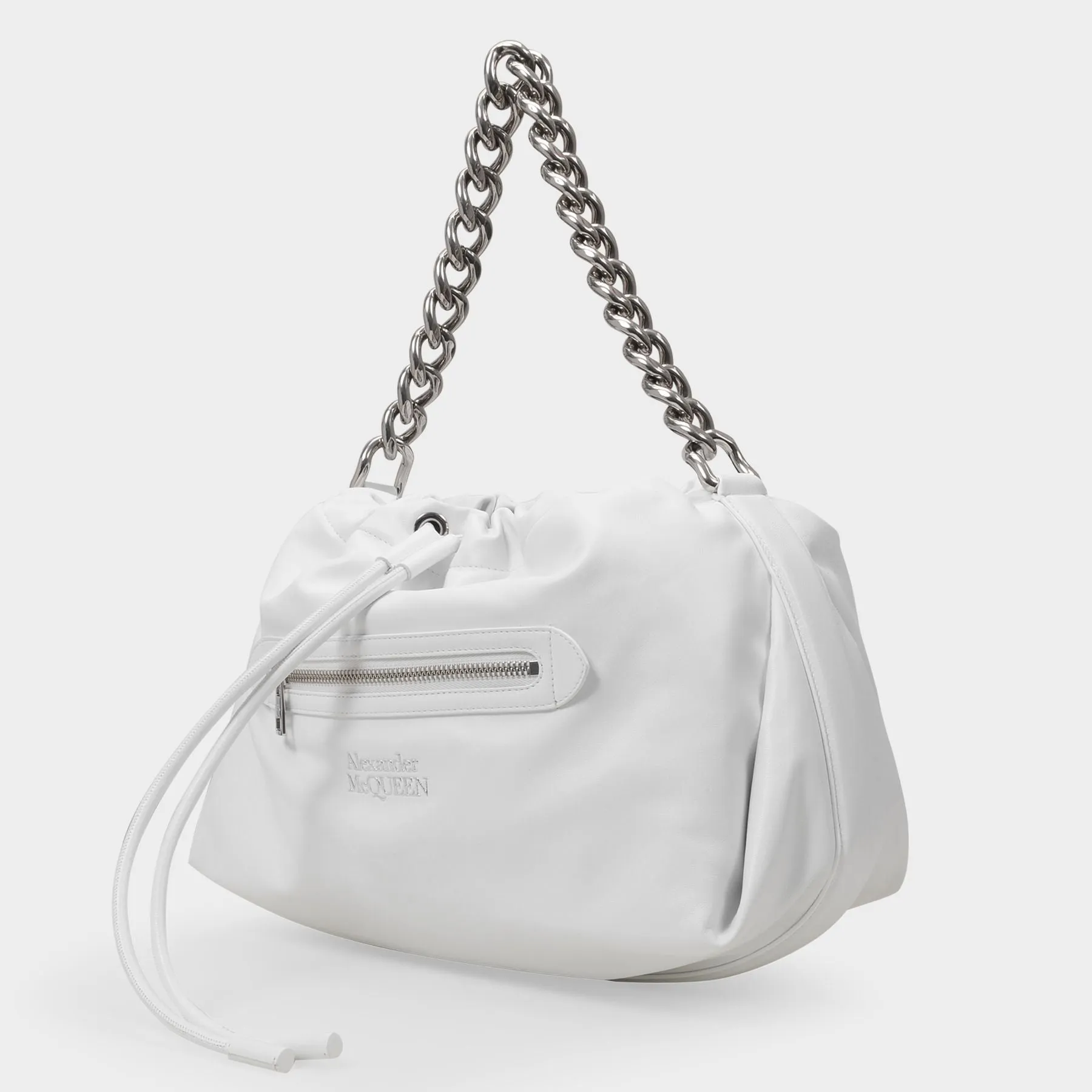 Alexander McQueen  The Ball Bag in White Leather