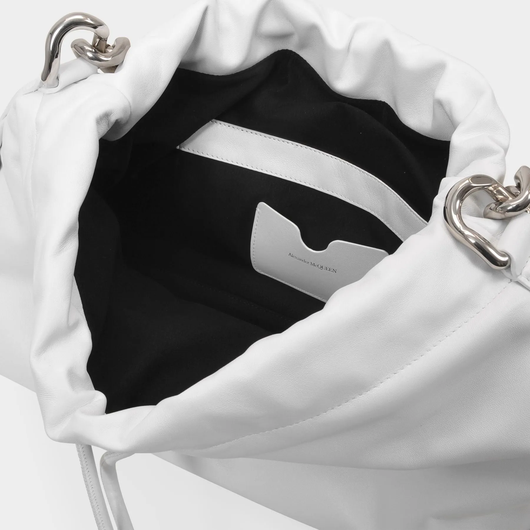 Alexander McQueen  The Ball Bag in White Leather