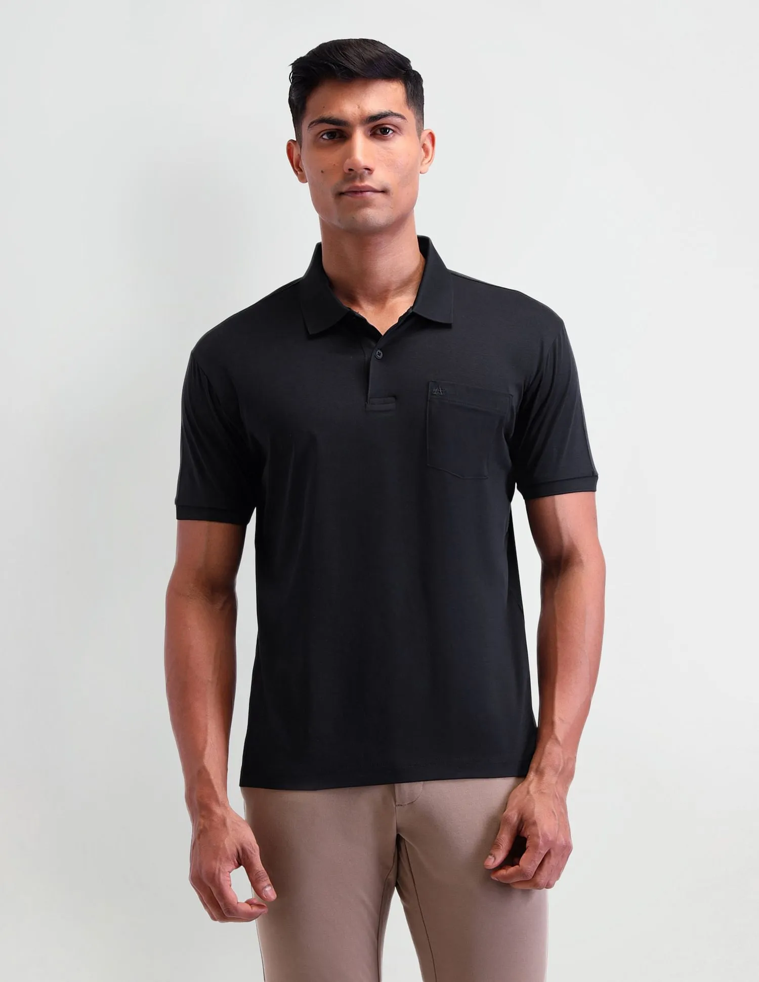 Arrow Solid Pattern Cotton Polo Shirt