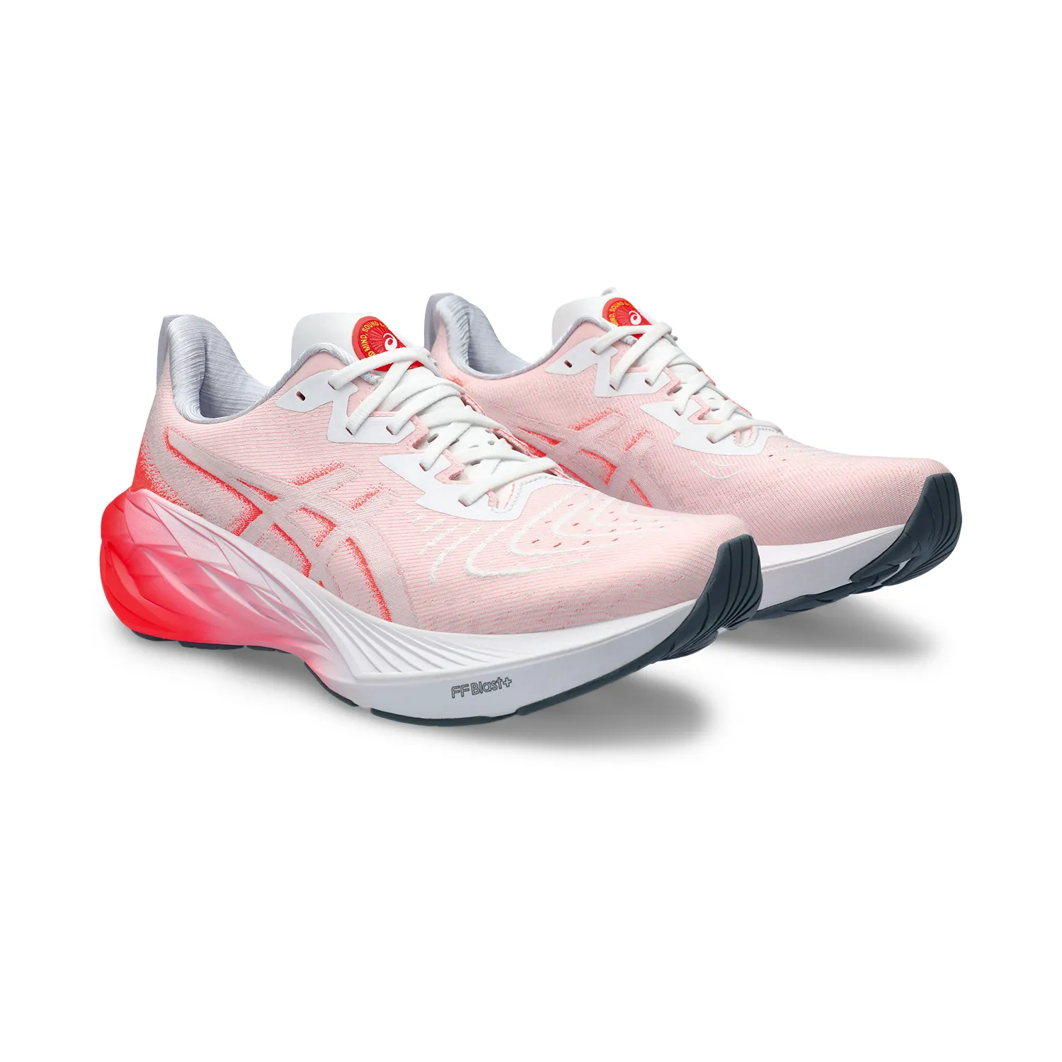 Asics Novablast 4  White/Sunrise Red