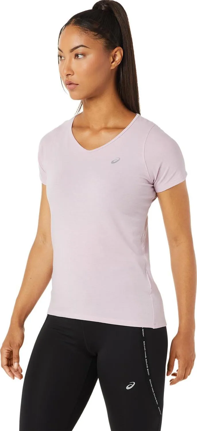 Asics Women's V-Neck SS Top Barely Rose | Buy Asics Women's V-Neck SS Top Barely Rose here | Outnorth