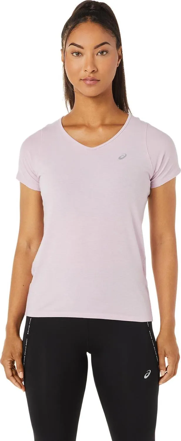 Asics Women's V-Neck SS Top Barely Rose | Buy Asics Women's V-Neck SS Top Barely Rose here | Outnorth