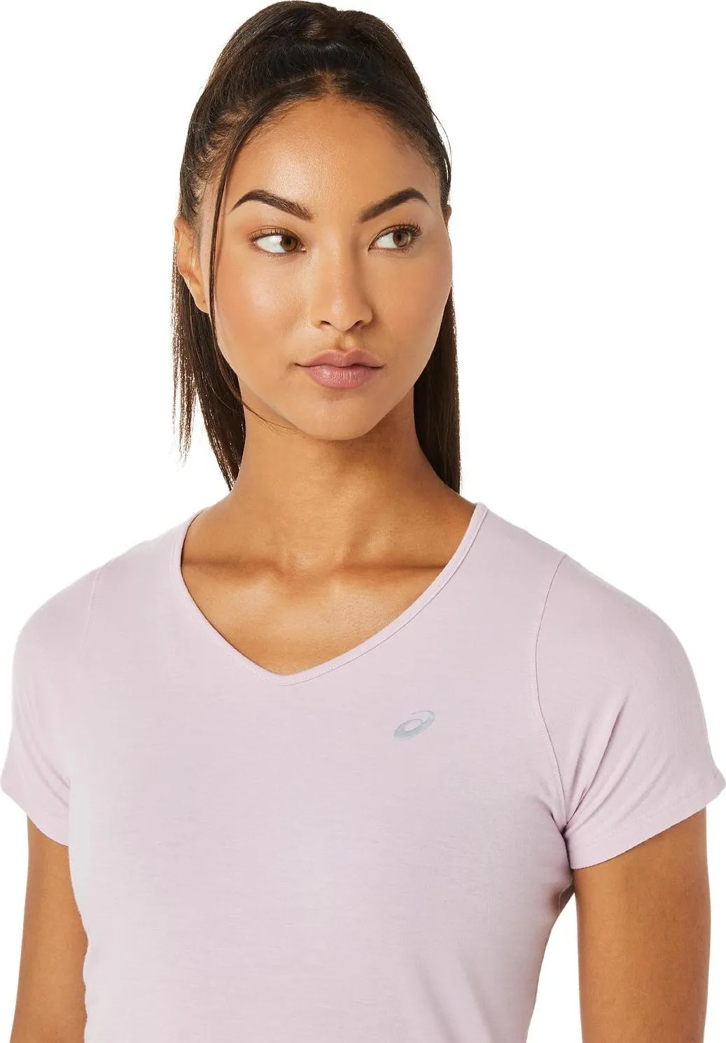 Asics Women's V-Neck SS Top Barely Rose | Buy Asics Women's V-Neck SS Top Barely Rose here | Outnorth