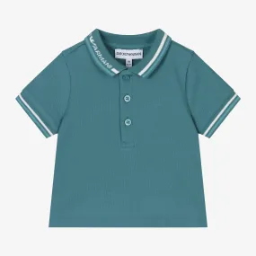 Baby Boys Green Cotton Polo Shirt