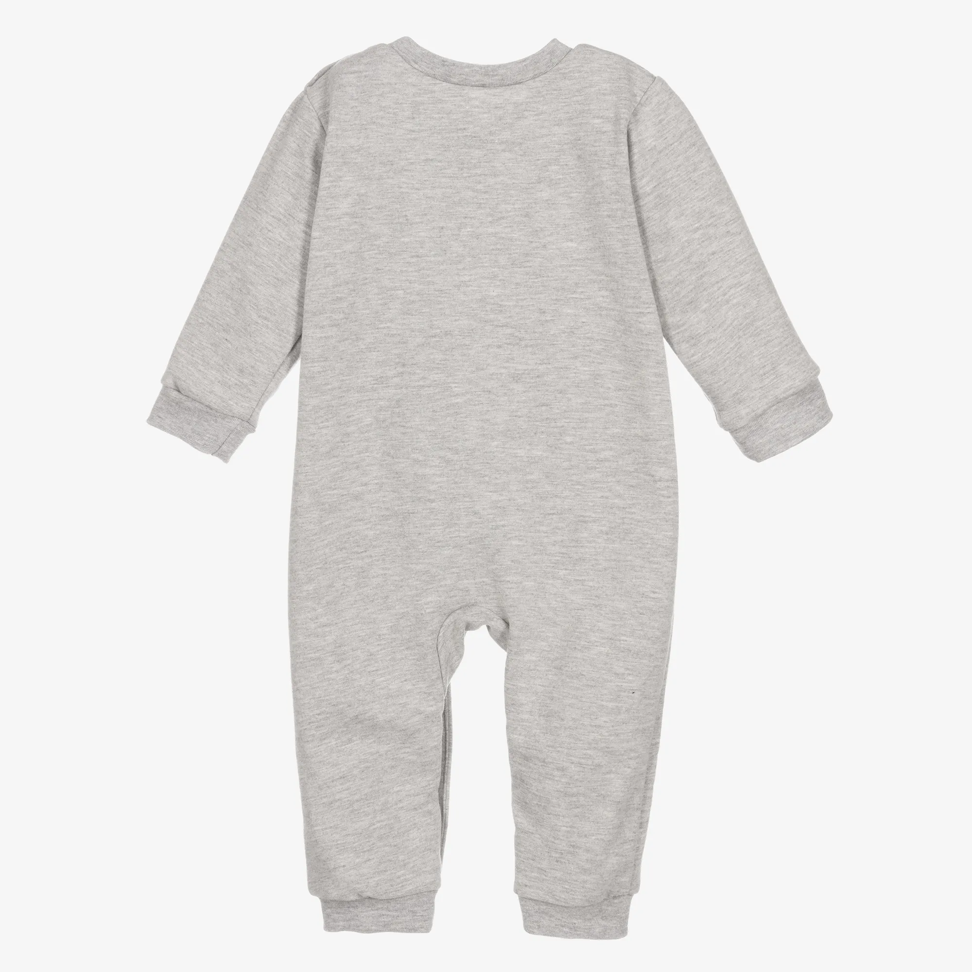 Baby Girls Grey Organic Cotton Bird Romper