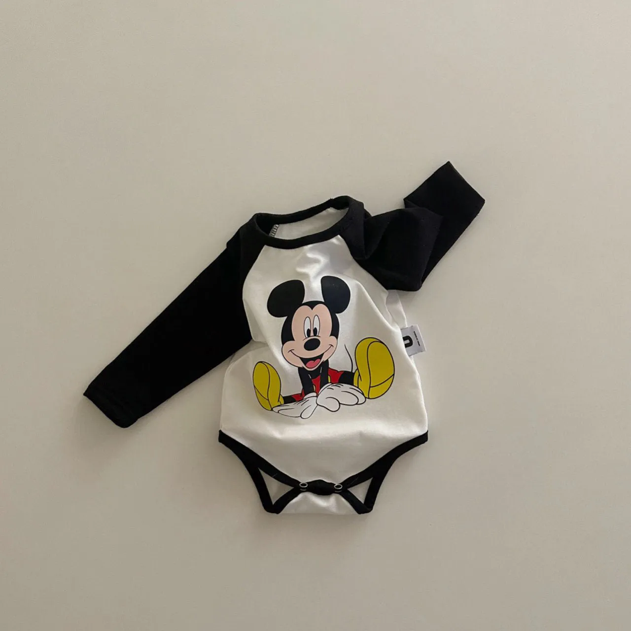 Baby Mickey Mouse Colorblock Raglan Romper (3-18m) - 2 Colors