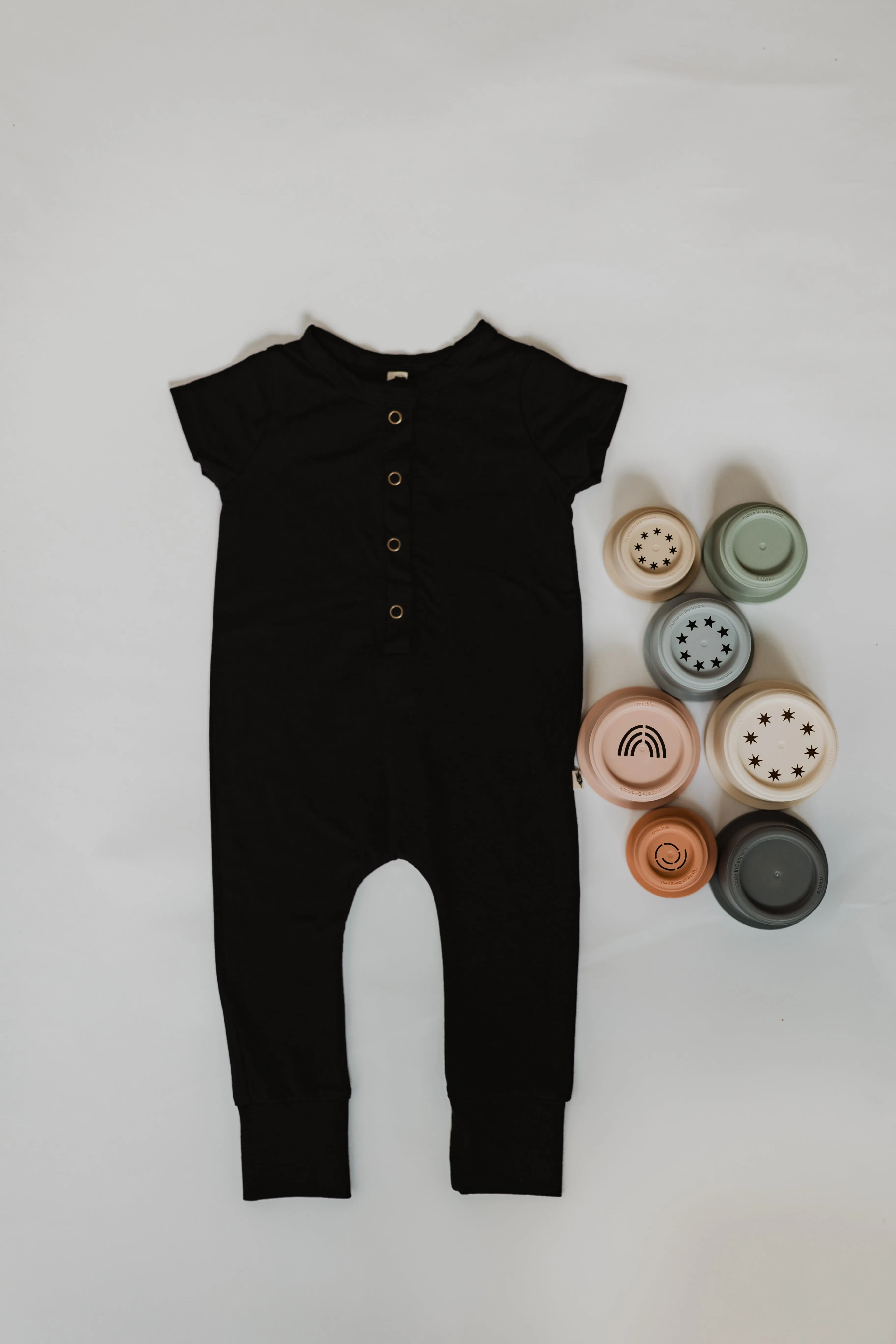 Babysprouts T-Shirt Romper - Black