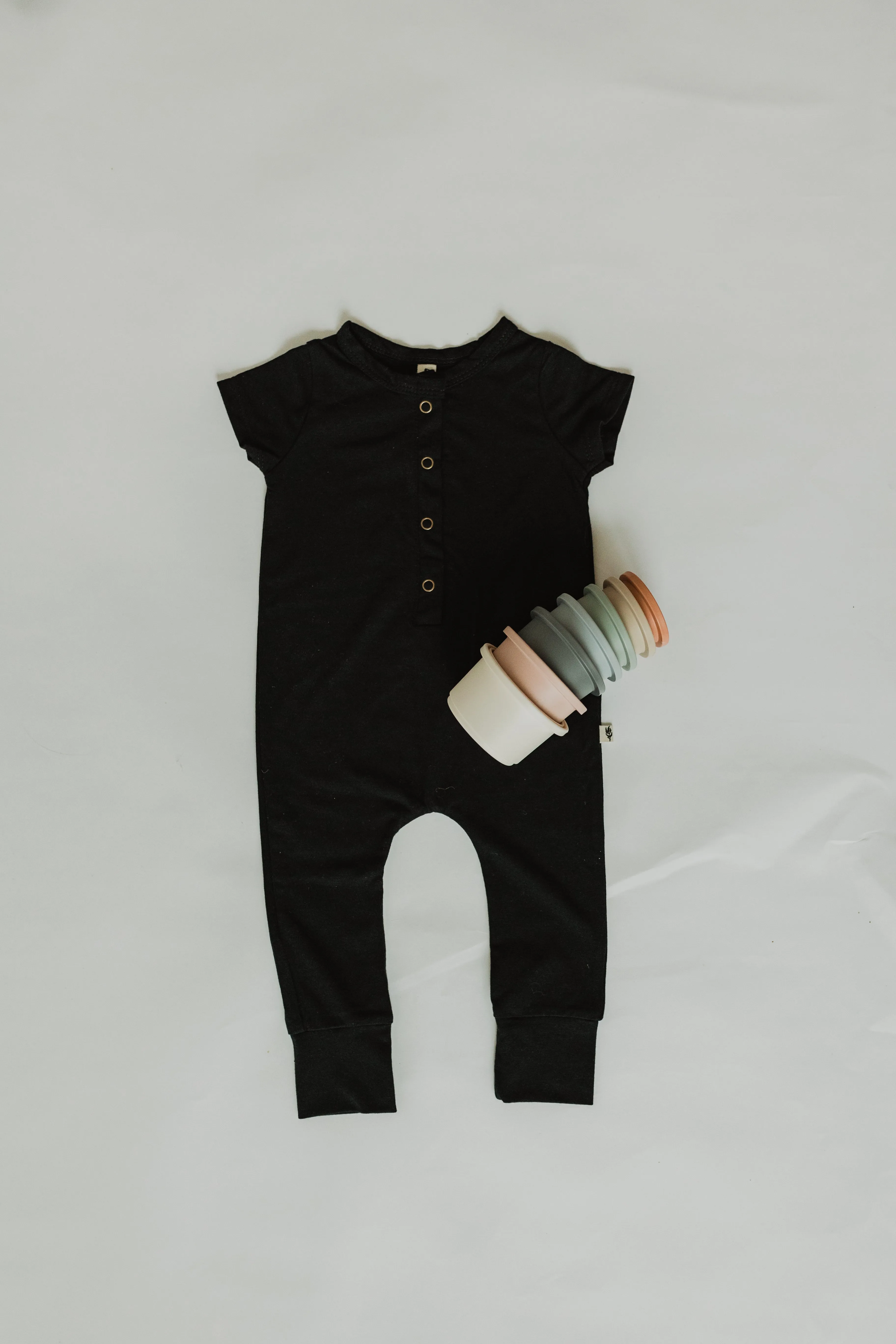 Babysprouts T-Shirt Romper - Black