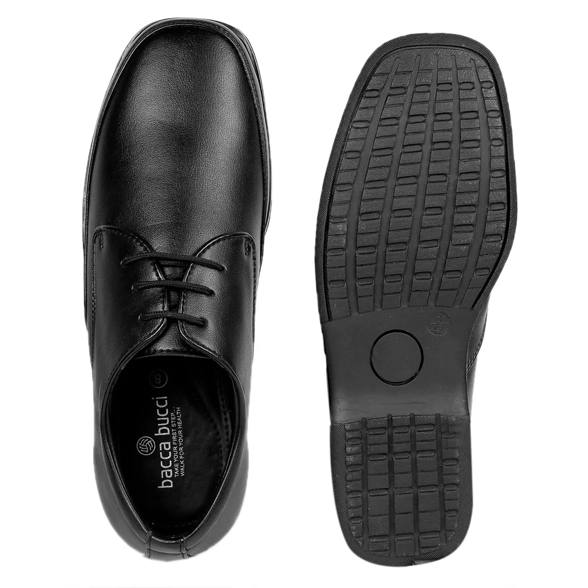 Bacca Bucci BOLTON Men Plus Size Formal lace-up Shoes with Superior Comfort (UK-11 to 13)