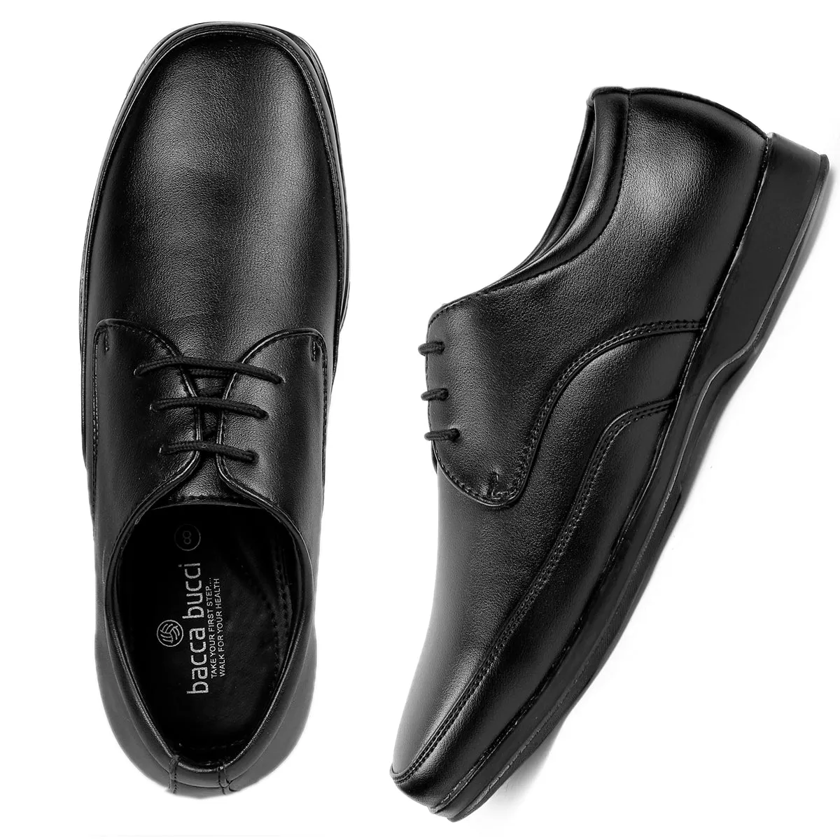 Bacca Bucci BOLTON Men Plus Size Formal lace-up Shoes with Superior Comfort (UK-11 to 13)