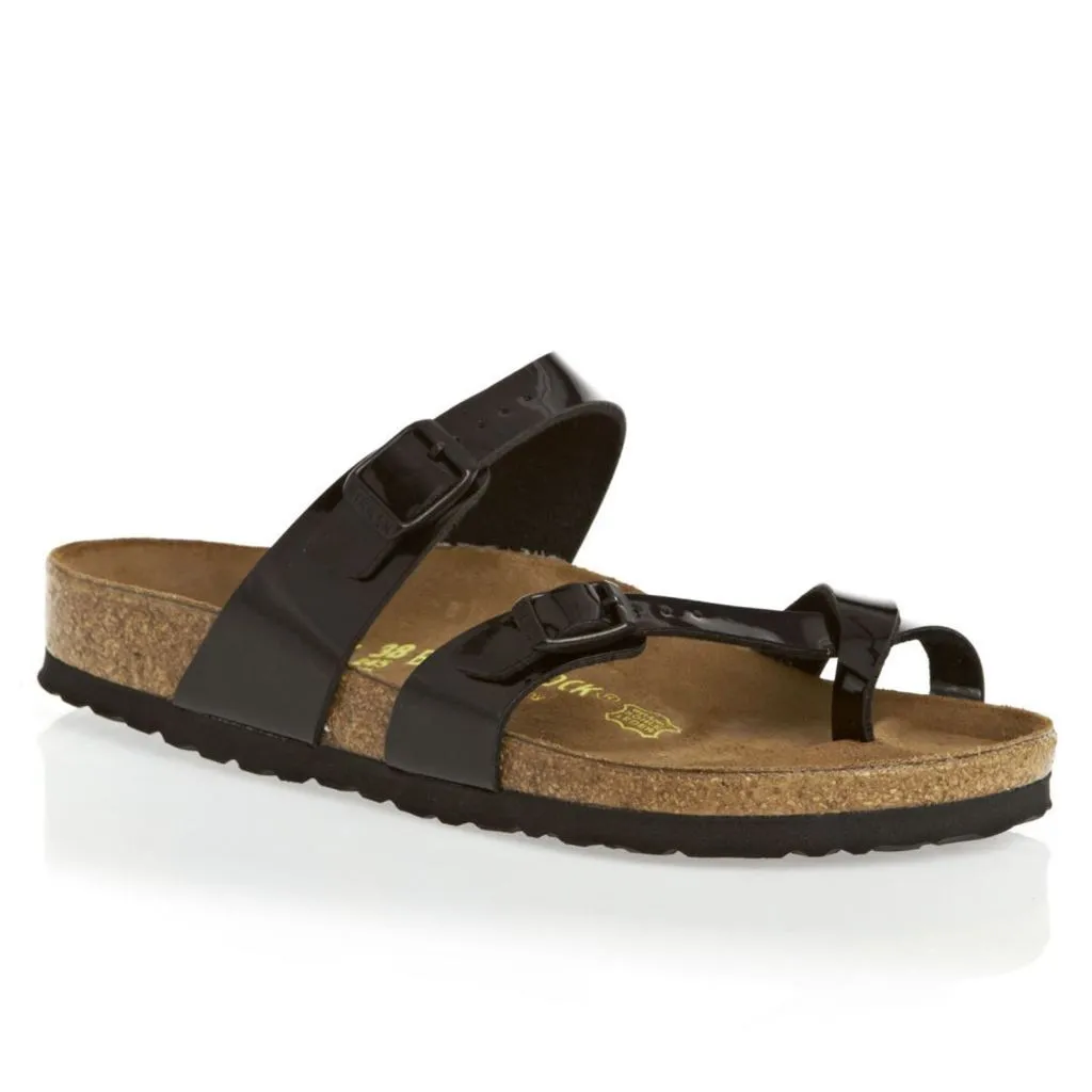 Birkenstock Mayari Patent Black Synthetic Womens Sandals - UK 8