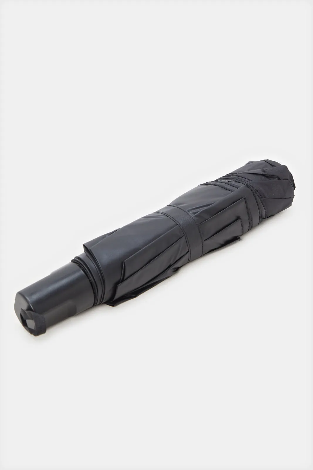 Black Solid Foldable Umbrella