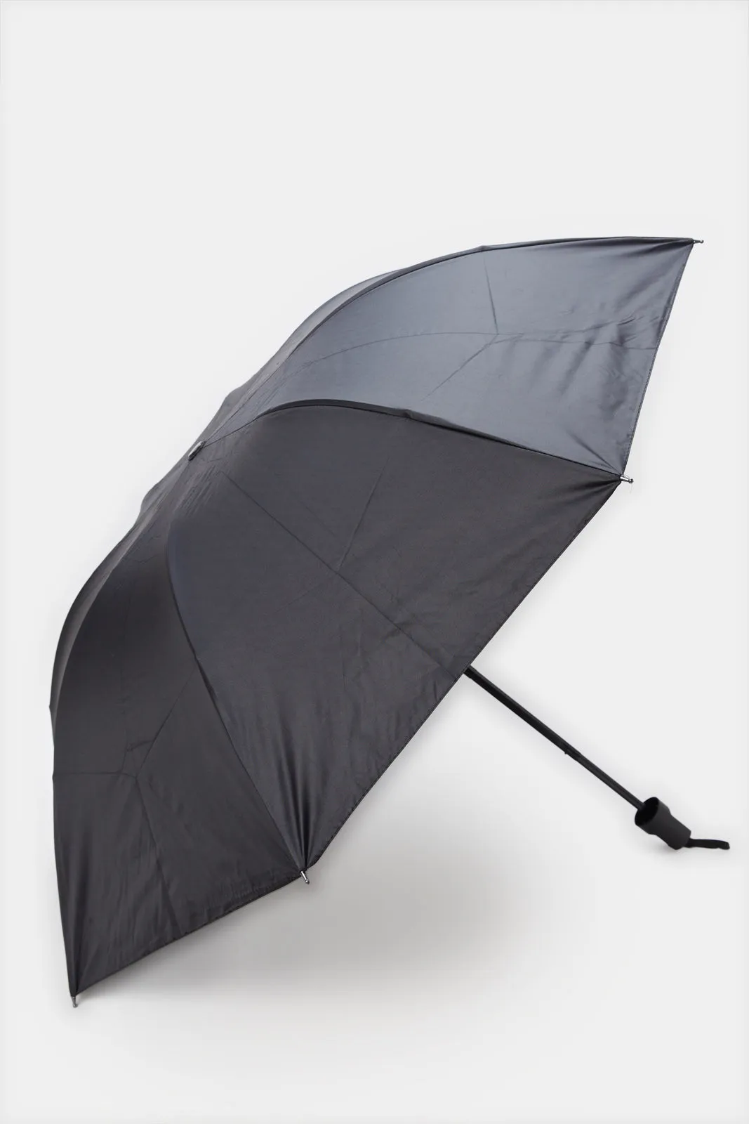 Black Solid Foldable Umbrella