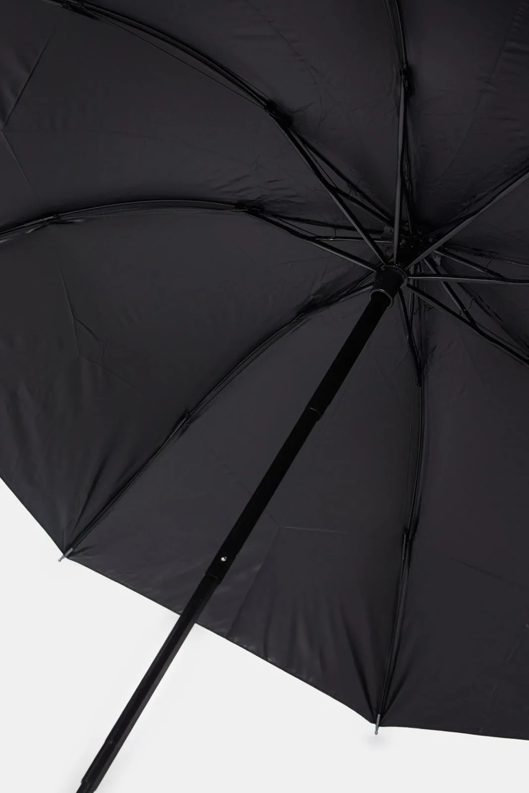 Black Solid Foldable Umbrella