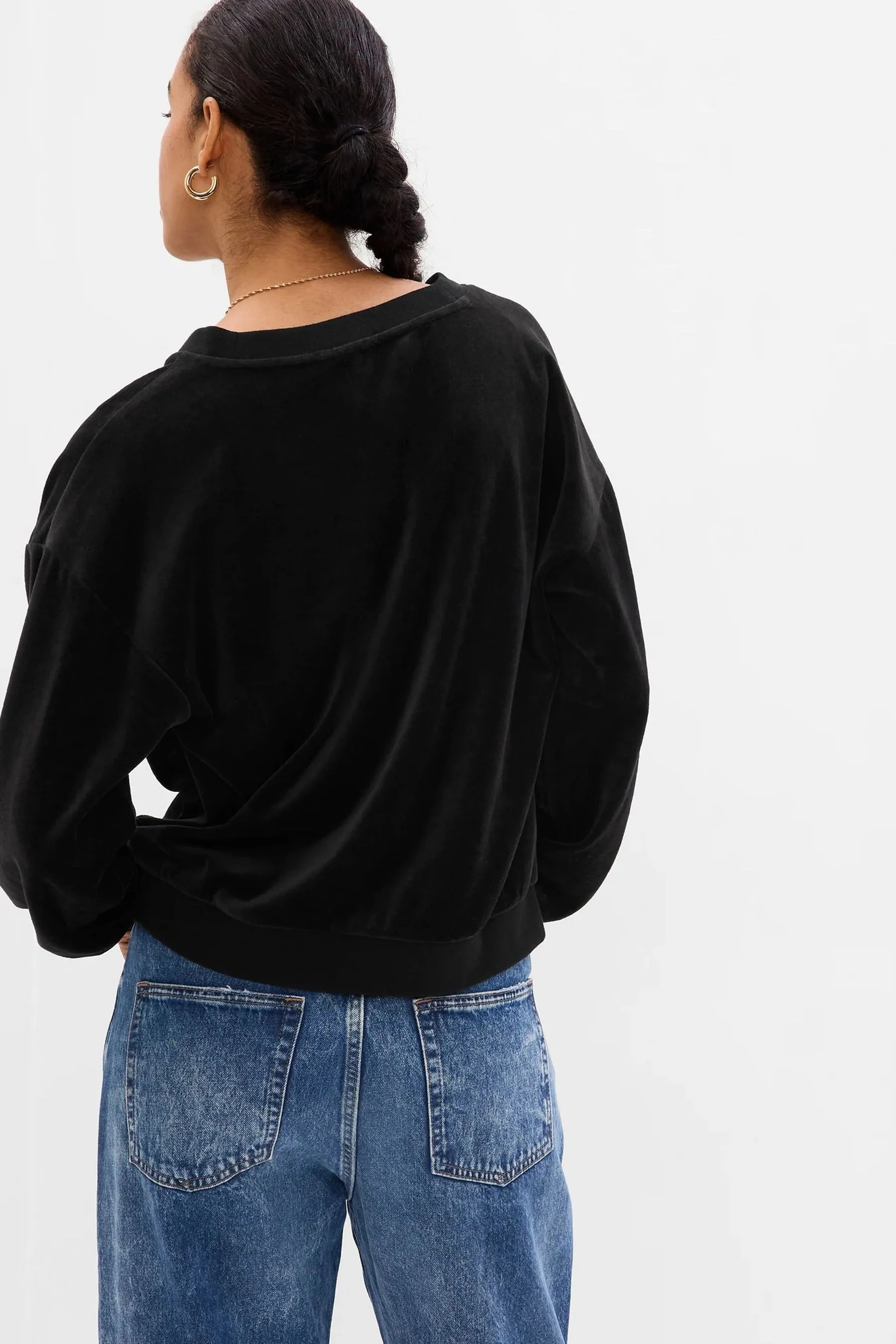 Black Velour Jumper