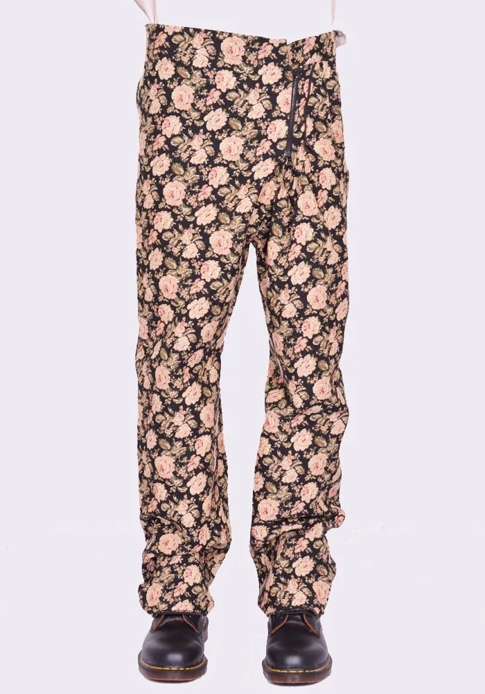 BLESS N 78 3080 SMLXL LONG TROUSERS FLOWER GOBELIN BLACK (New season FW24)