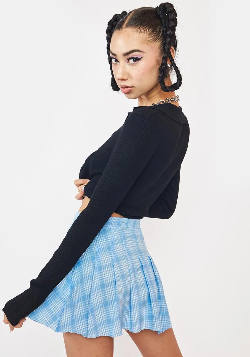 Blue Emily Plaid Skirt-