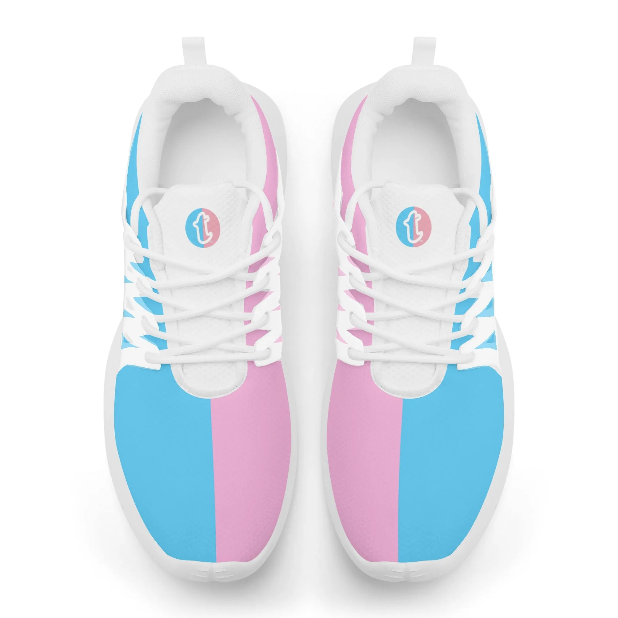 Blue Pink White Vive l'Paris Pride All-Over Lightweight Gym Sneakers