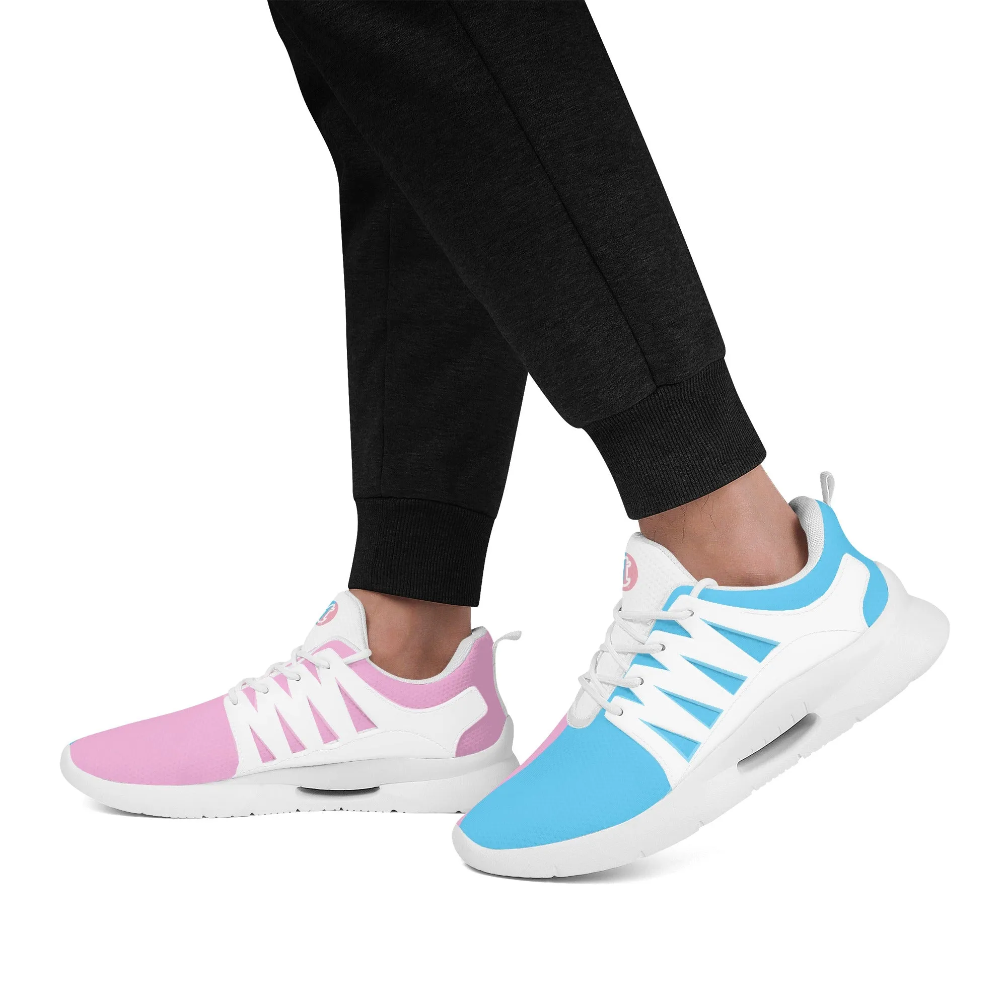 Blue Pink White Vive l'Paris Pride All-Over Lightweight Gym Sneakers