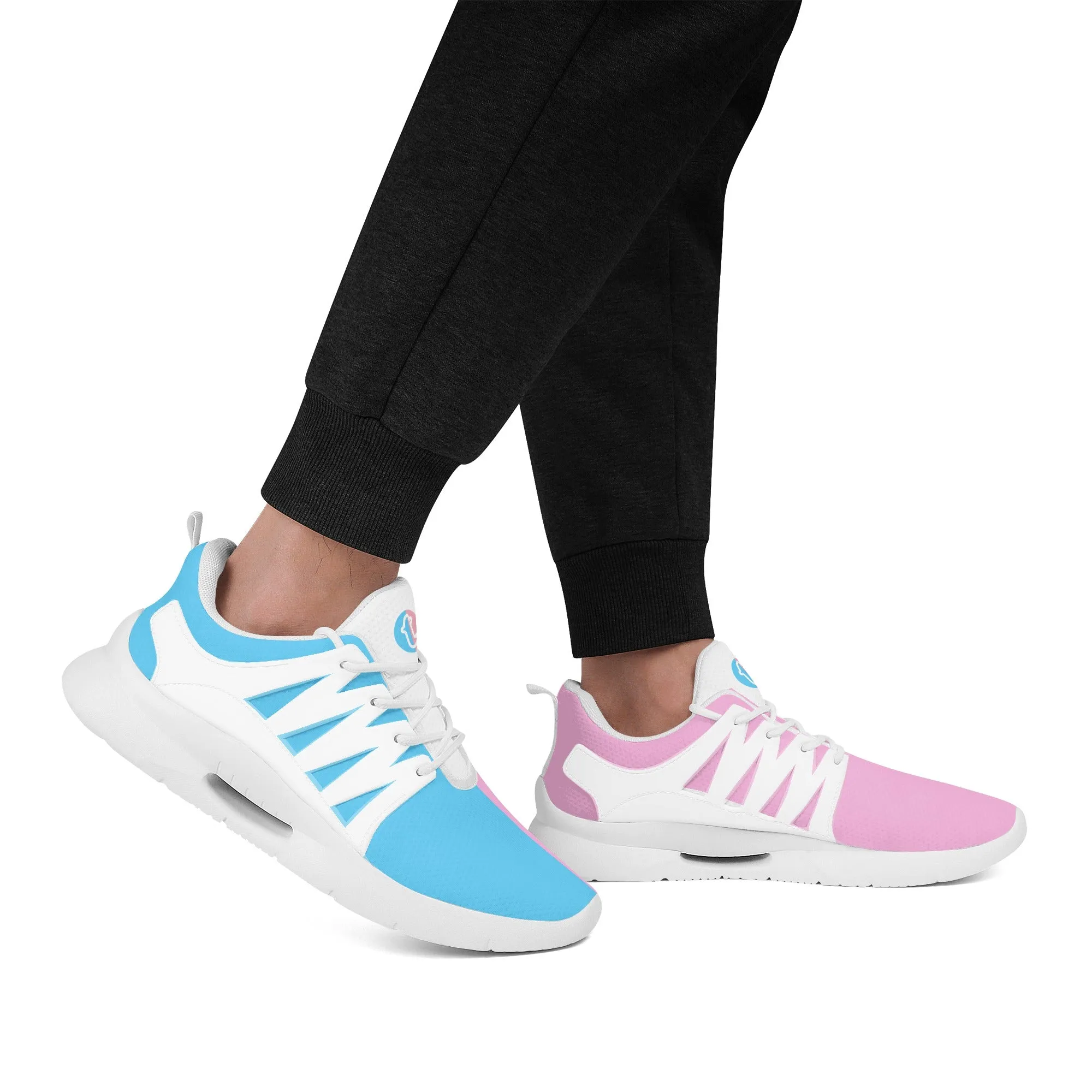 Blue Pink White Vive l'Paris Pride All-Over Lightweight Gym Sneakers