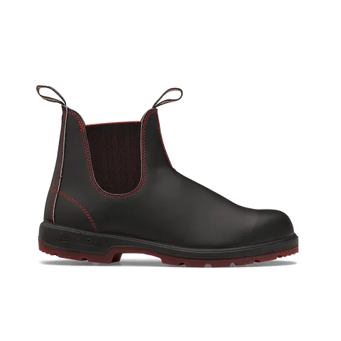 Blundstone Unisex Classic Boot 2342 - Black with Red Herringbone Elastic and Red Sole