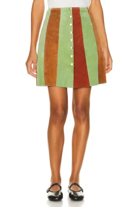 BODE Suede Snap Skirt