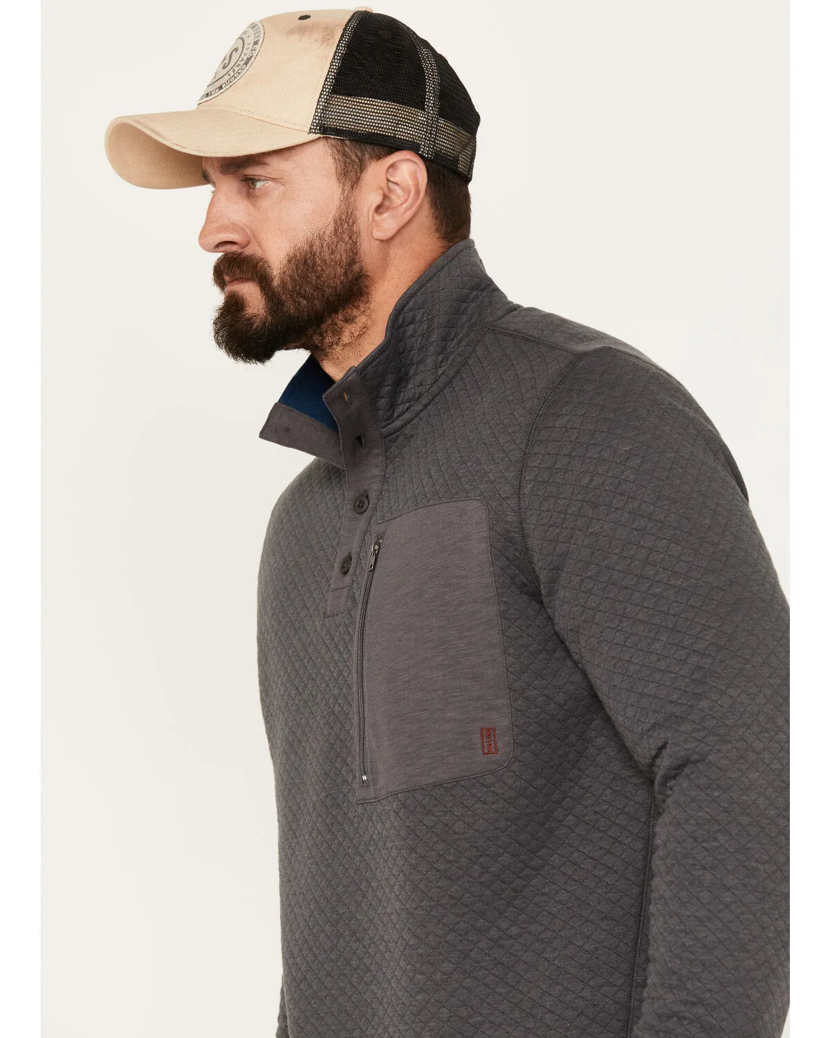 Brothers and Sons Men's Button Mock Pullover