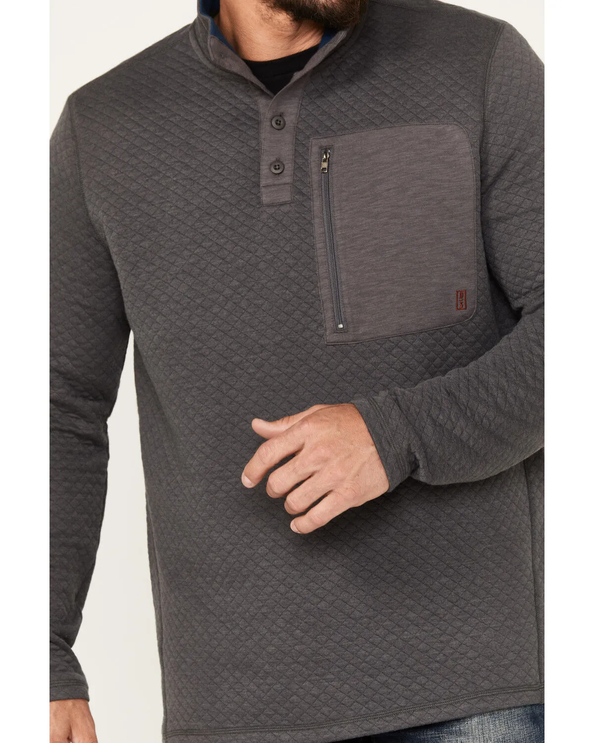 Brothers and Sons Men's Button Mock Pullover