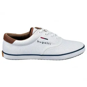 Bugatti  Mens 321-AFH01-5000-2000 Alfaro White Lace-Up Trainers