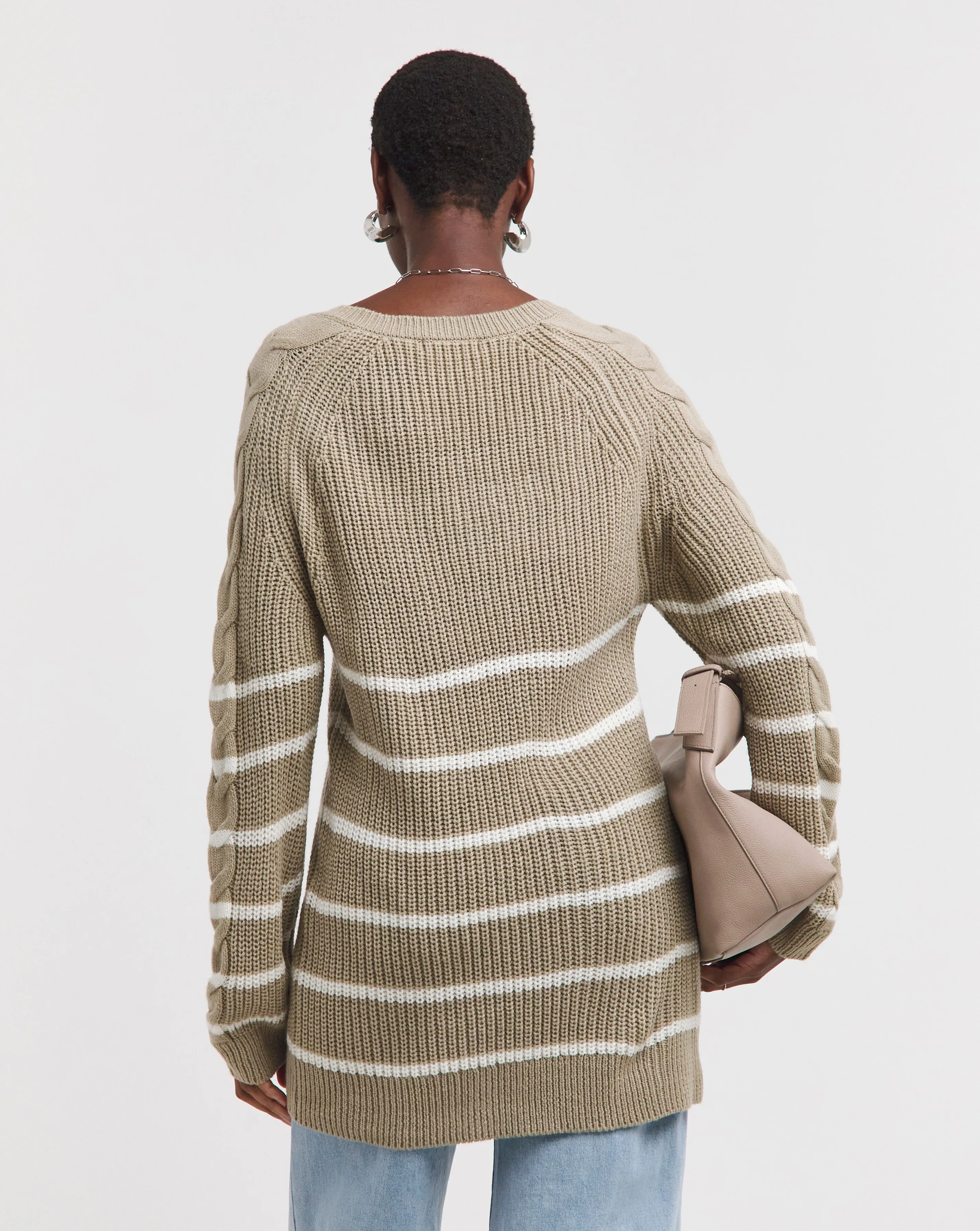 Cable V Neck Jumper