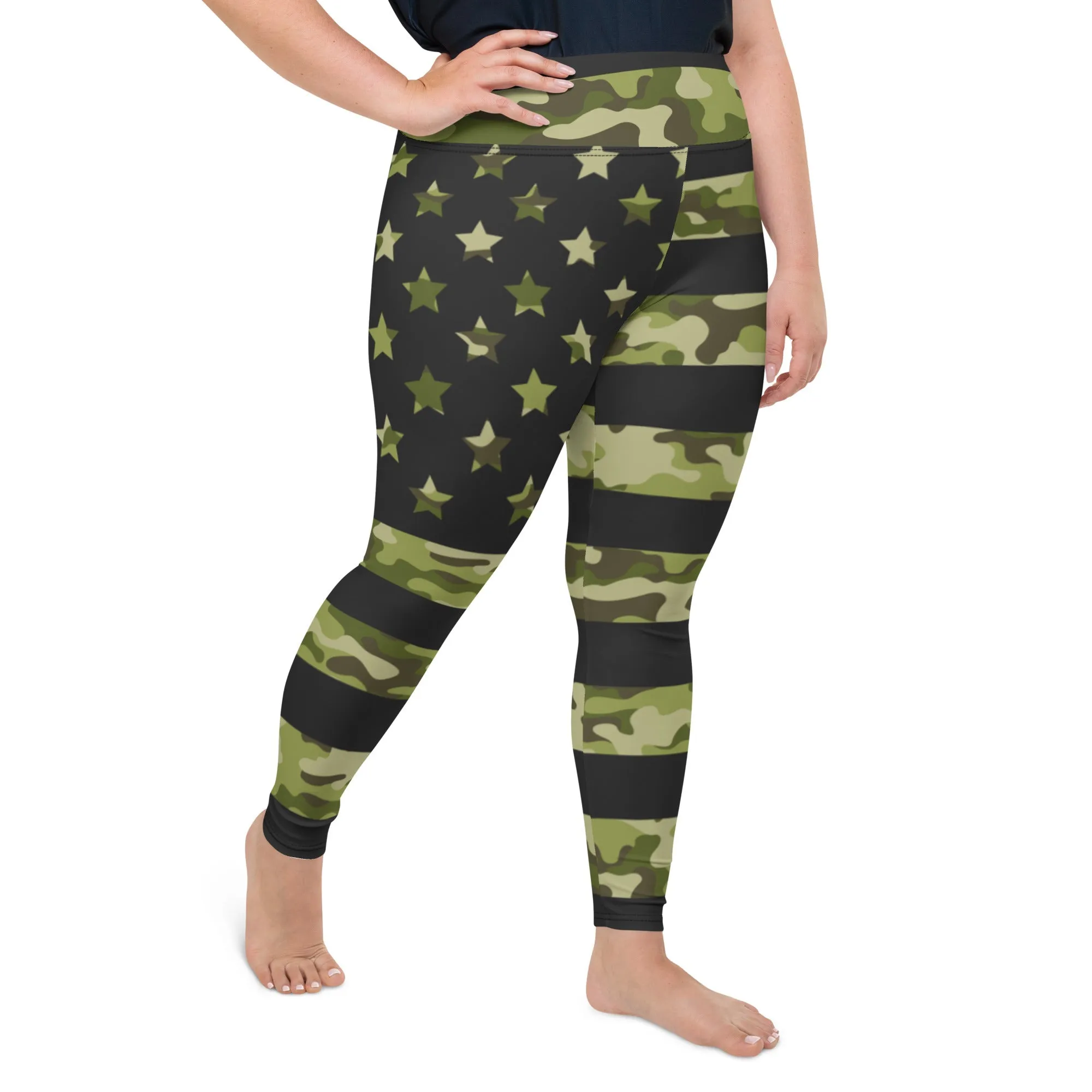 Camo Patriotic Plus Size Leggings