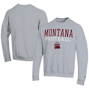 Champion  Montana Grizzlies Gray Football Powerblend Pullover Sweatshirt