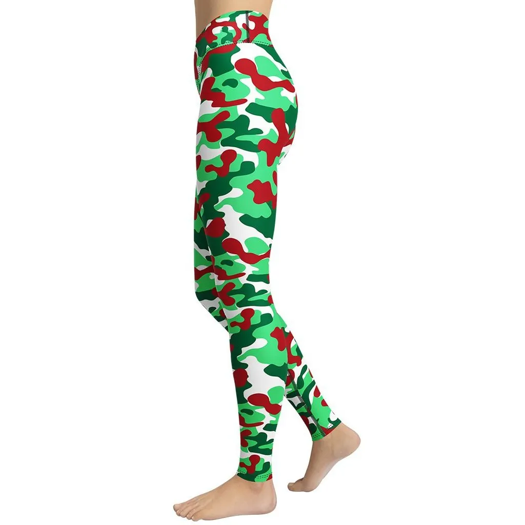 Christmas Camo Yoga Leggings