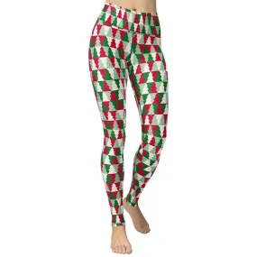 Christmas Tree Pattern Yoga Leggings