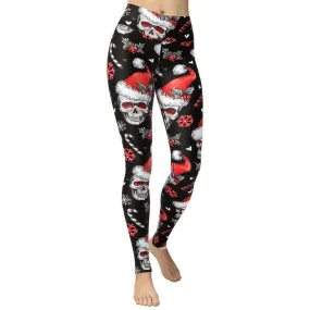 Christmassy Skulls Yoga Leggings