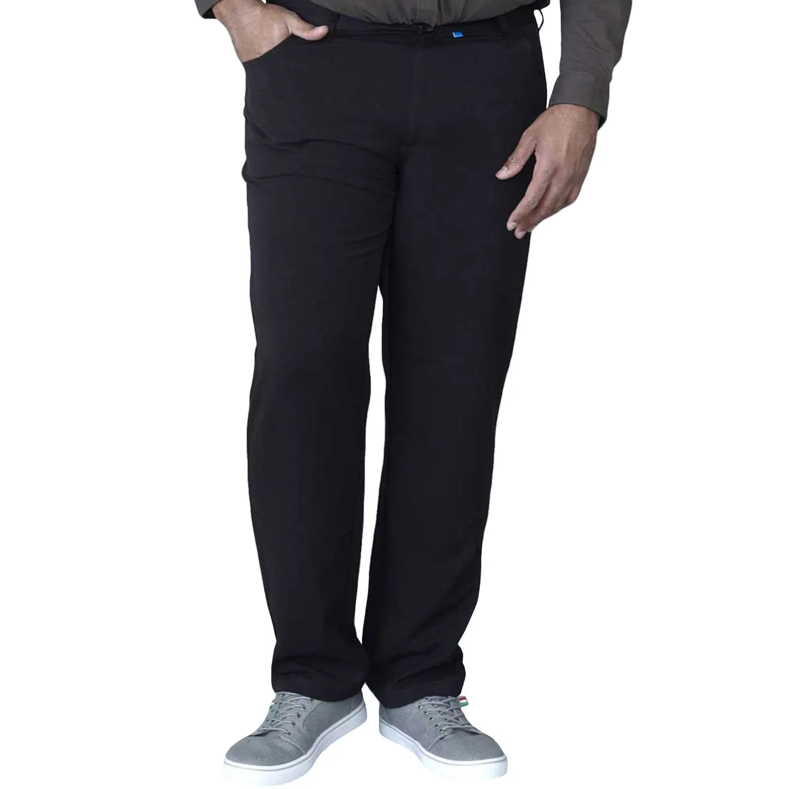 D555 Mens Beck Big & Tall Kingsize Bi Stretch Trousers - Black