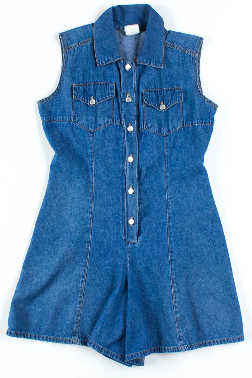 Denim Sleeveless Romper