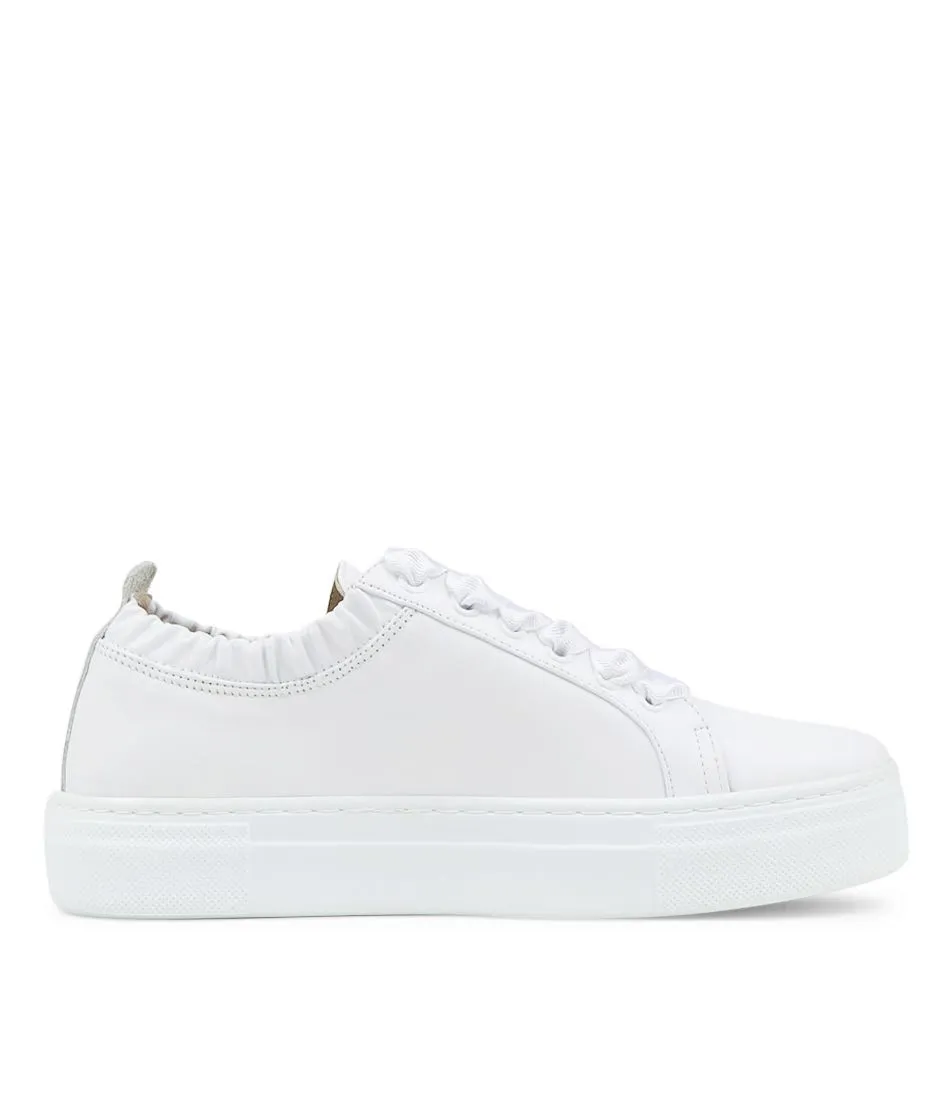 DIANA FERRARI Betssy White Leather Sneakers