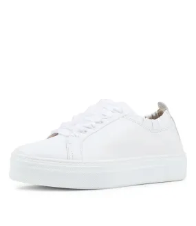 DIANA FERRARI Betssy White Leather Sneakers