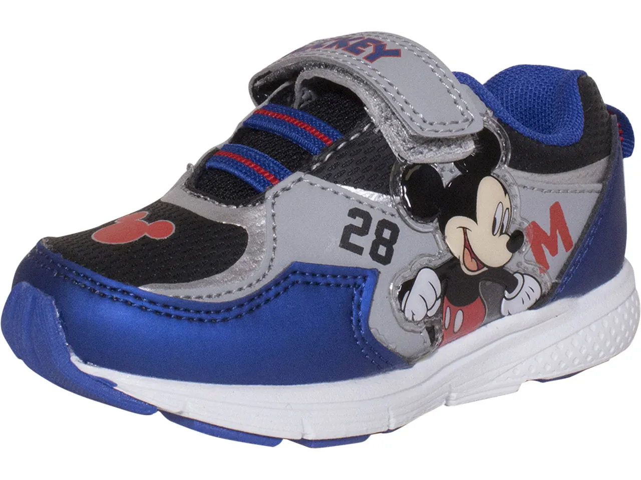 Disney Junior Mickey Mouse Clubhouse Toddler Boy's Sneakers Light Up Navy Sz: 7T