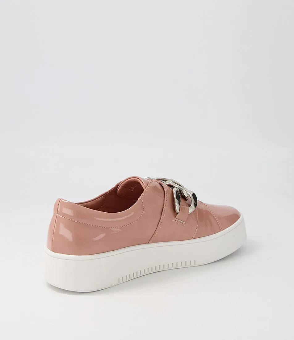 DJANGO & JULIETTE Layan Mushroom White Patent Leather Sneakers